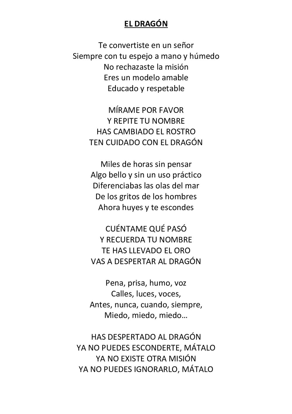 EL DRAGÓN — Coque Malla