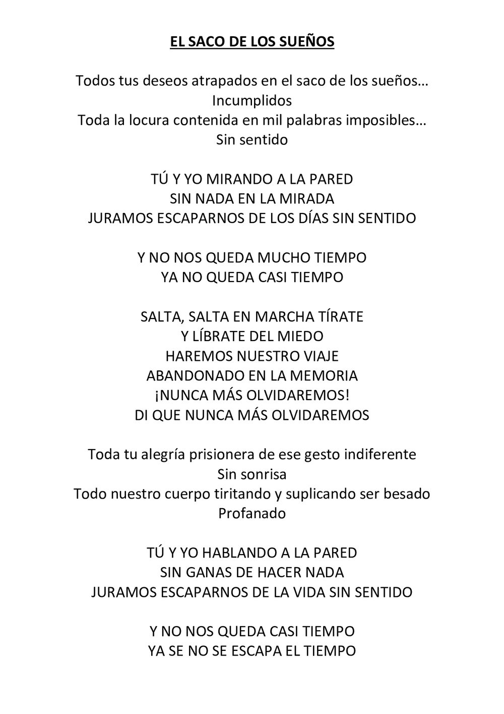 EL SACO DE LOS SUEÑOS — Coque Malla