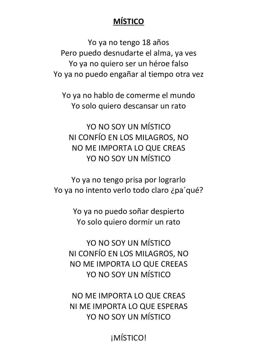MÍSTICO — Coque Malla