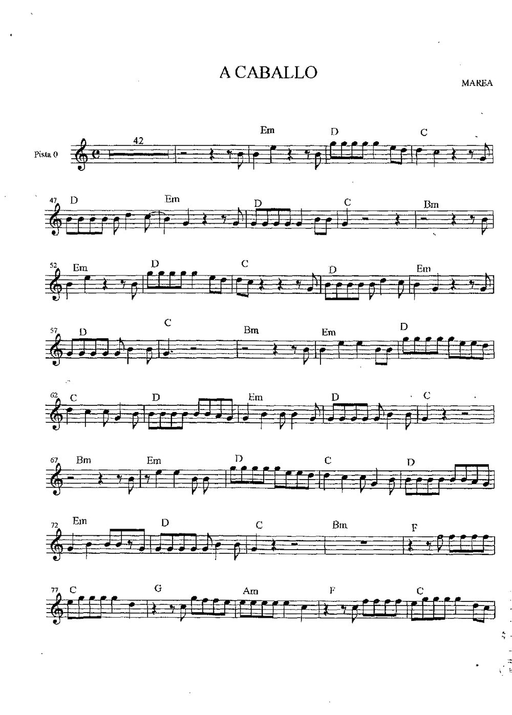 A CABALLO — Marea