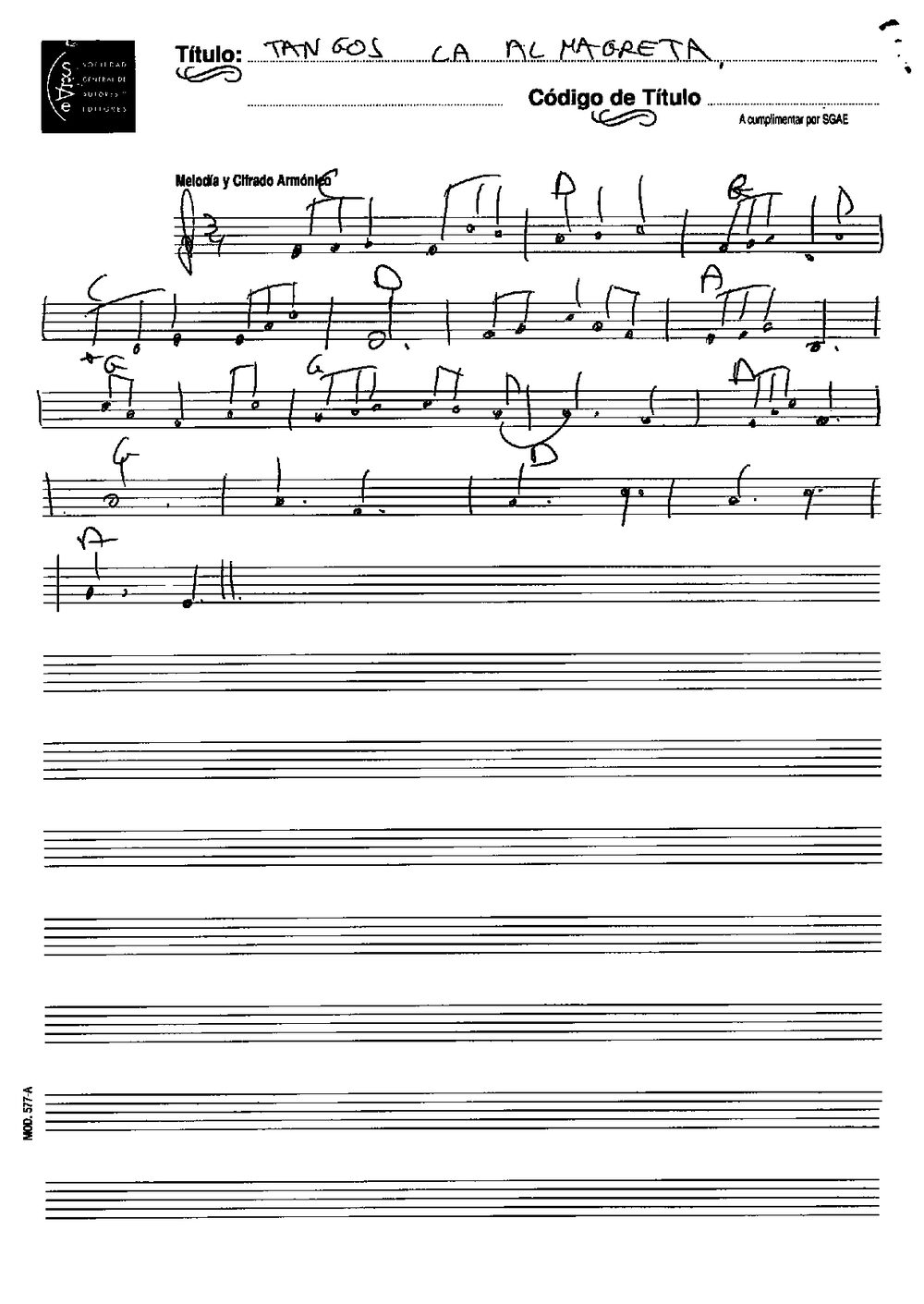 TANGOS LA ALMAGRETA — Niño Josele